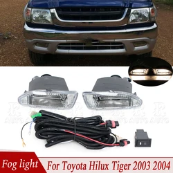 Fog Light 1 Set Front Bumper Fog Lamp Assembly Car Light With Bulb With Wiring Switch Harness For Toyota Hilux Tiger 2003 2004