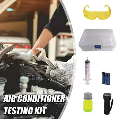 Car UV Dye Air Conditioning Leak Test Repair Fluorescent Tools Kit Car Detection Repair R134a Refrigerant Gas A/C Tools