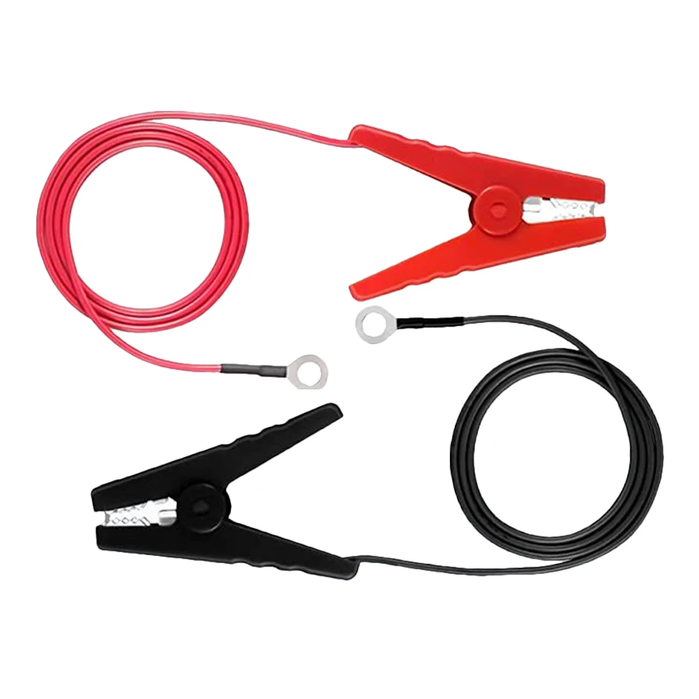

2pcs Charging Cable Heavy Duty Electric Fence Connector Solar Accessories Red Black Jump Cables Crocodile Clip Farm Fence Wire