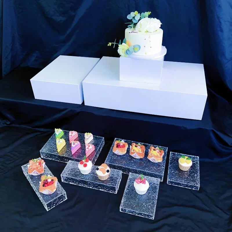 9pcs Fashion Cake Candy Bar Dessert Column Buffet Riser  Wedding Table Centerpieces Home Hotel Cupcake Food Drinks Fruits Holder