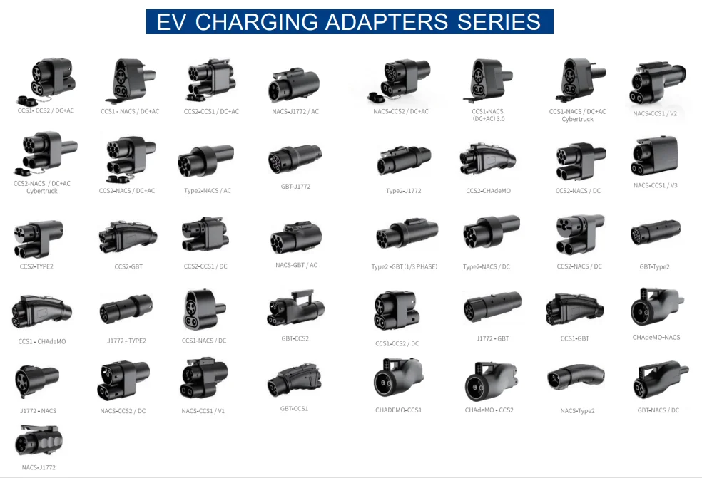 CCS1 إلى CCS2 EV مهايئ شاحن 32A شحن سريع العالمي مركبة كهربية التوصيل مع حماية الزائد مقاوم للماء