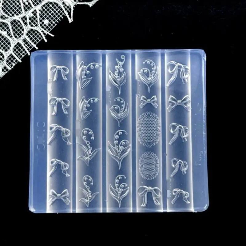 3D-Nagel-Silikonform für Nagelkunst, Lilienblüten-, Blütenblatt- und Schleifenformen, Nagelkunst-Druckschablonen, DIY-Maniküre-Werkzeuge – Detail 4