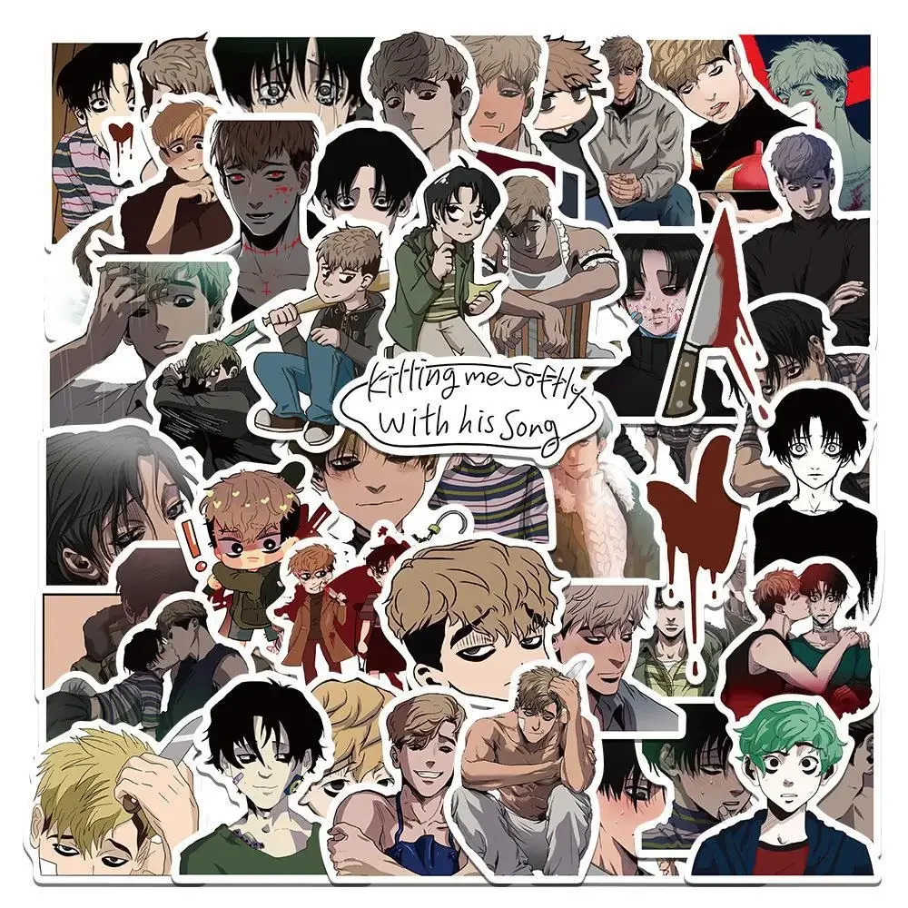 10/30/50PCS Anime Killing Stalking Pack Stationery Stickers Waterproof Decal for Laptop Water Bottles Skateboard Computer Phone