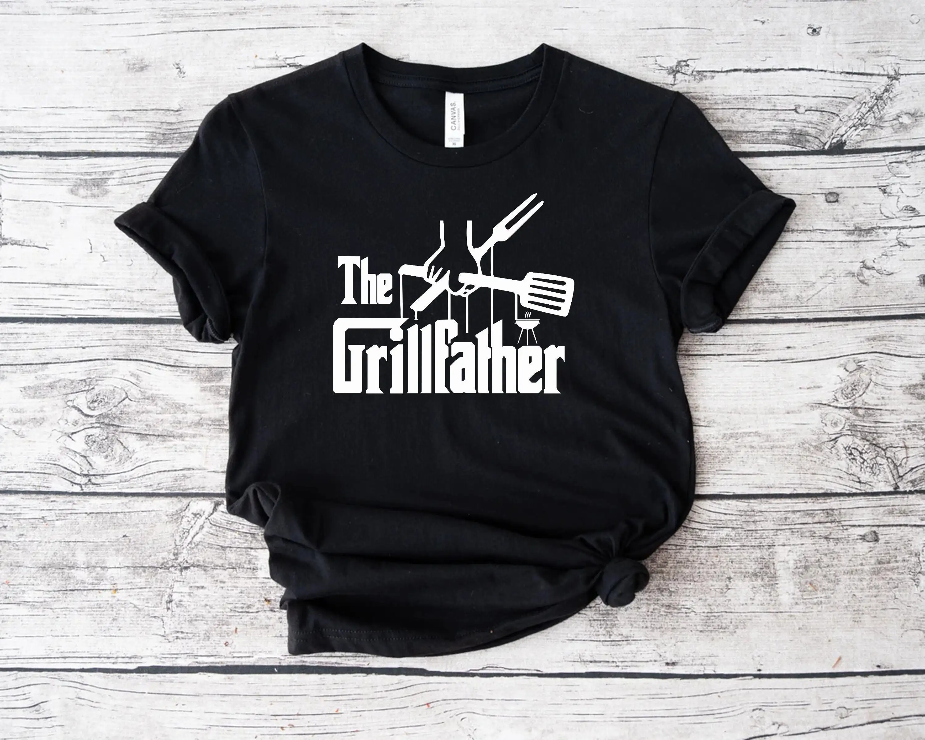 The Grillfather T Shirt Funny Bbq Party Barbeque Father'S Day Grill Master Dad Birthday Best