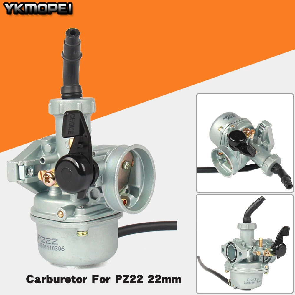 

Motorcycle Carburetor PZ22 22mm Carb For 125cc KAYO Apollo Bosuer Xmotos Kandi Dirt Pit Bikes