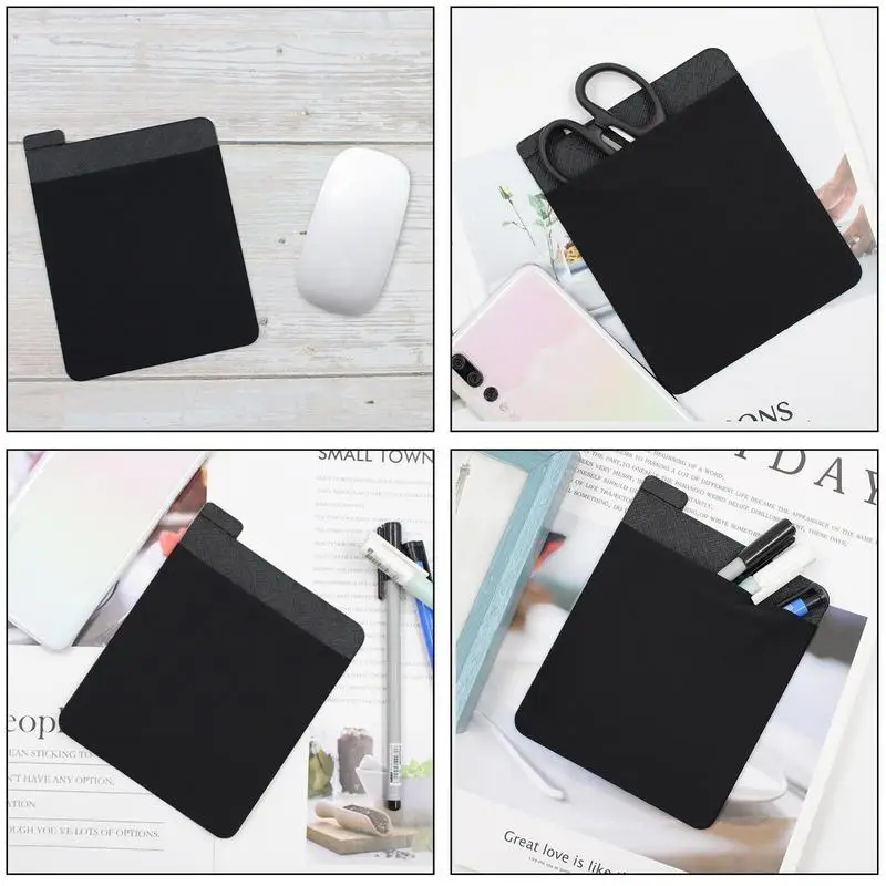 Laptop Storage Bag External Hard Drive Holder Adhesive Reusable Organizer Computer Tablet Accessories for Mouse Cables Battery