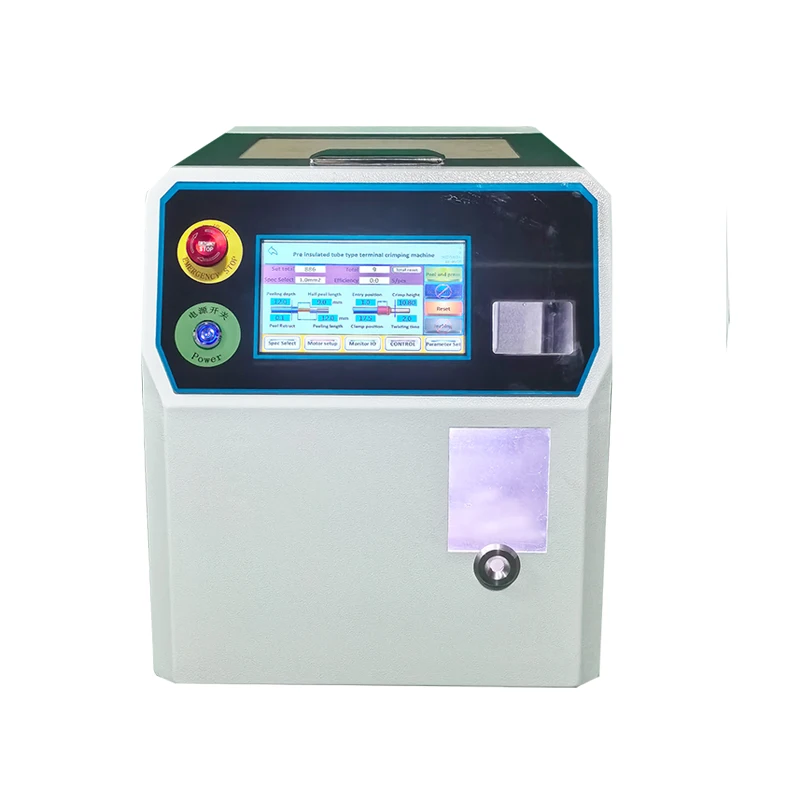 0.3-16mm2 Semi-Auto Ferrules Stripping Crimping Machine Vibration Plate Feeding Crimping Terminals Machine