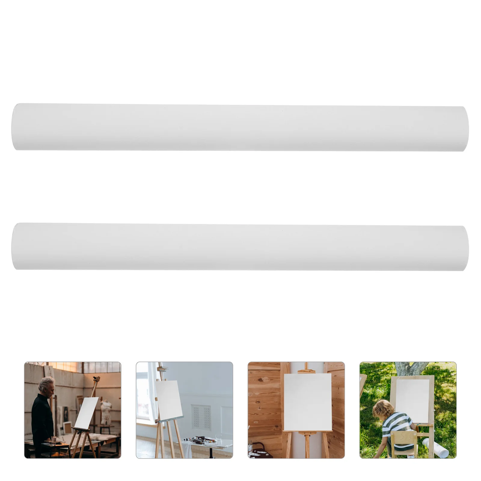 

2 Rolls Children Drawing Paper Roll Thick Strong Safe for Kids Painting Sketch Graffiti Easel Paper Roll for Drawing Homework
