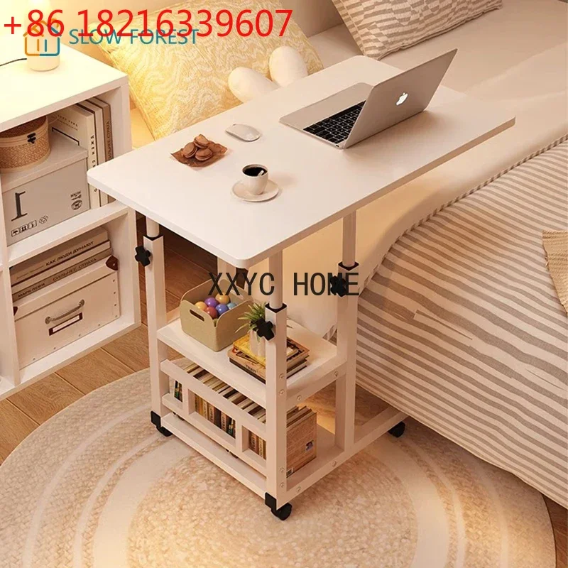 

높이조절 사이드 이동식 테이블 Bedside Adjustable Table, Swivel Wheel Rolling Tray - Bedside Home Desk,Mobile Laptop Computer Standing Desk