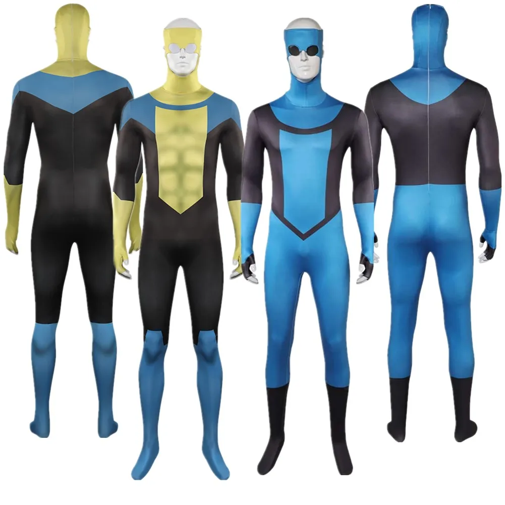 Halloween Adult Mark Grayson Costume Jumpsuit Cosplay Zentai Bodysuit Fantasia Men Outfits Carnival for Male Party Mask Suit