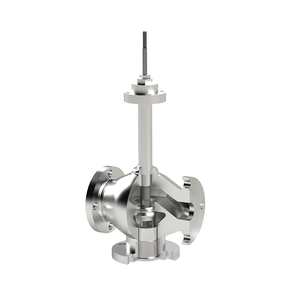 DN50 E07-B WCB  220VAC On-off   High Temperature 3-way Diverting Mixing Hot Thermal oil Electric control valve