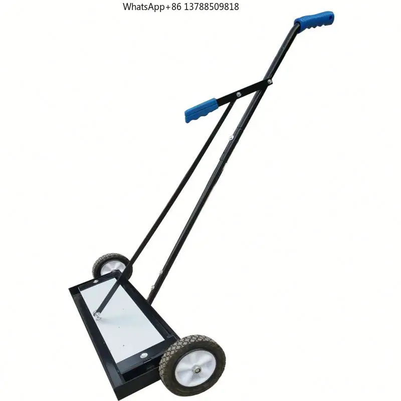 Heavy Duty Magnetic Sweeper with Wheels, Hand Rolling Roof and Floor Magnet for Picking up Nails and Stray Ferrous Objects