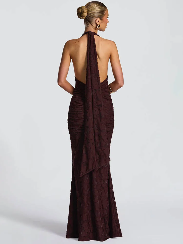 backless draped dress Simple Boho Wedding Dress Satin Draped Back – Lisposa