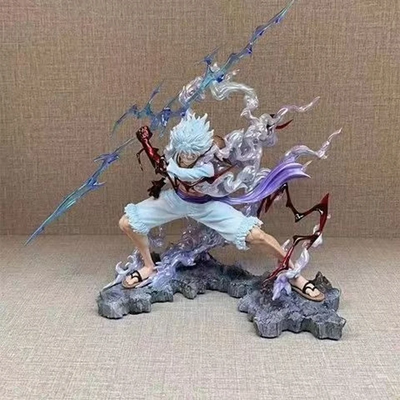 

One Piece Kg Wink Clutches Thunder And Lightning And Interacts With God 28cm Nika Lufei Animation Hand-Made Model Wholesale