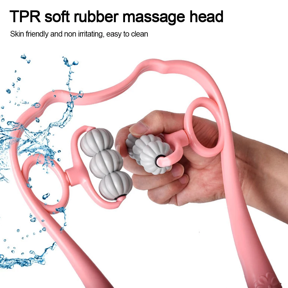 Ferramenta de rolo massageador de coluna cervical relaxar seu pescoço para alívio da dor tecido profundo neckbud massagem rolo pescoço cintura pernas pés