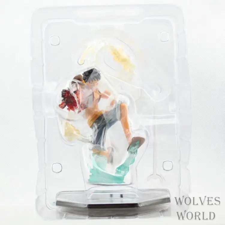 18cm One Piece - 'Hiken' Luffy (Battle Version) Fire Fist Anime Figure Model Statue Collection Desktop Decoration Ornament Toys