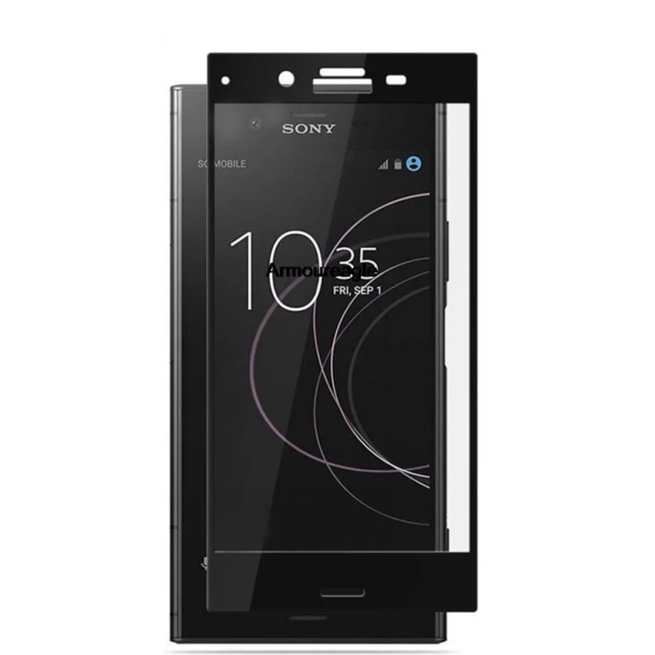 Osłona na sony xperia xz1 compact g8441 3d pełne pokrycie zakrzywione szkło hartowane 9h premium folia ochronna na ekran