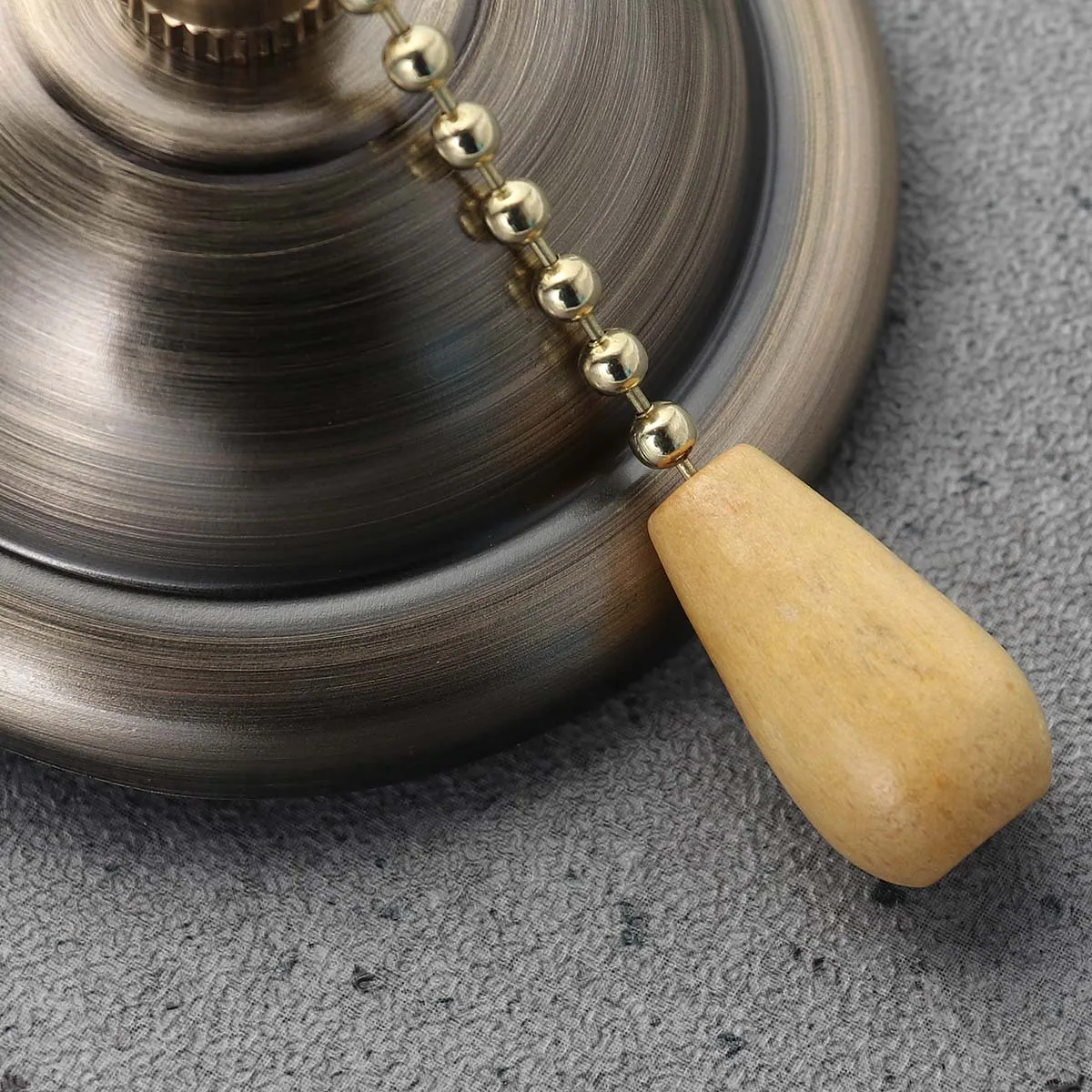 

Ceiling Fan Pull Chain Set Copper Style Iron Durable Vintage Design for Lamp Lighting Fan Ventilation Replacement