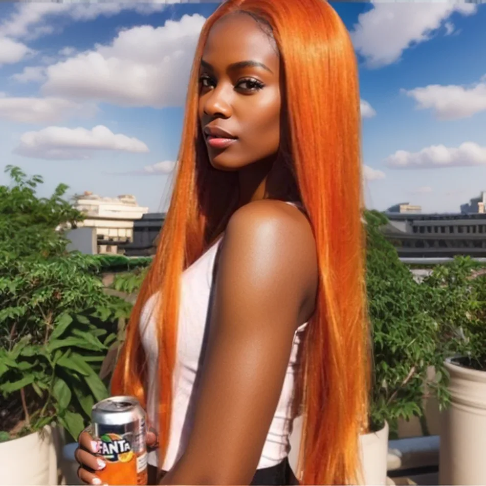 

Orange Ginger 13x4 Lace Front Wig Straight 13x6 Hd Lace Frontal Wig Human Hair 200 Density Colored Wigs Human Hair for Women