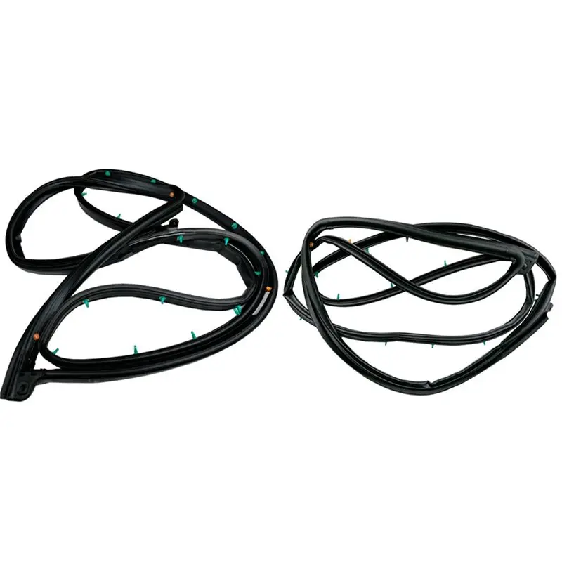 

HOT-Car Front Door Side Weatherstrip SET 82130-2V000 82140-2V000 For Veloster 2012-2017(LH RH),Car Front Door Side Weath