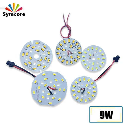 LED 칩 램프 비즈 SMD 5730 비즈 키트, LED 다이오드 원형 광원, LED 전구 스포트라이트 이미터, 9W, 50mm, 58mm, 65mm 