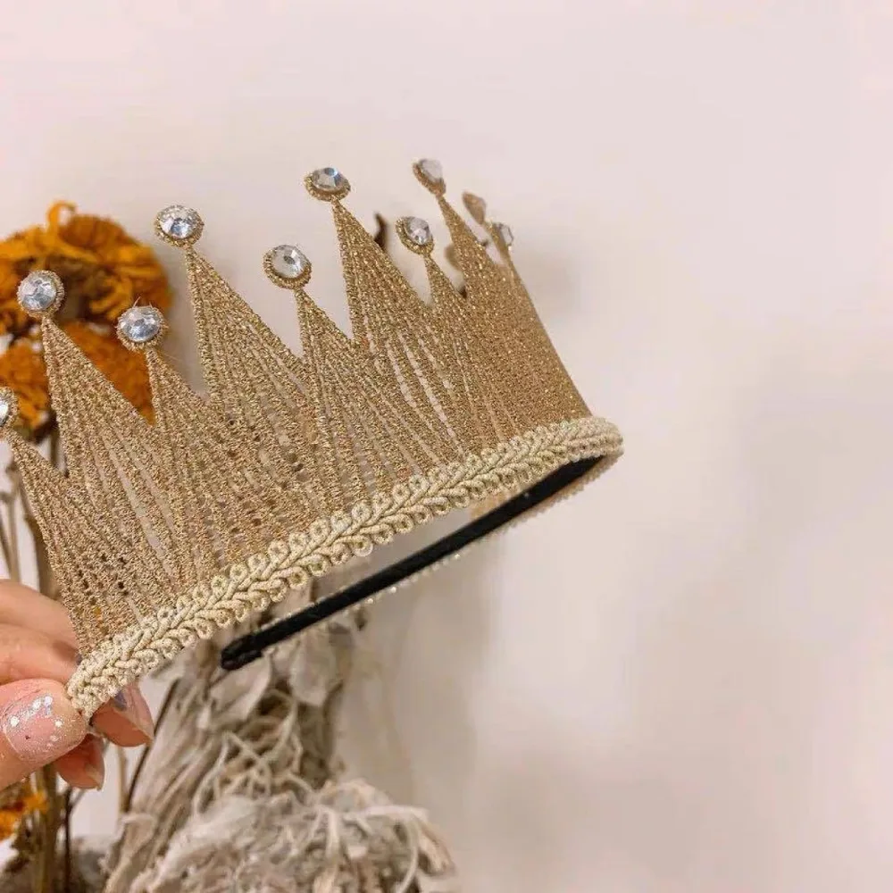 اكسسوارات الشعر الأطفال الأطفال الفتيات مشط الشعر عيد ميلاد تيارا كريستال التيجان الأميرة عائشة التيجان عصابات الرأس للأطفال