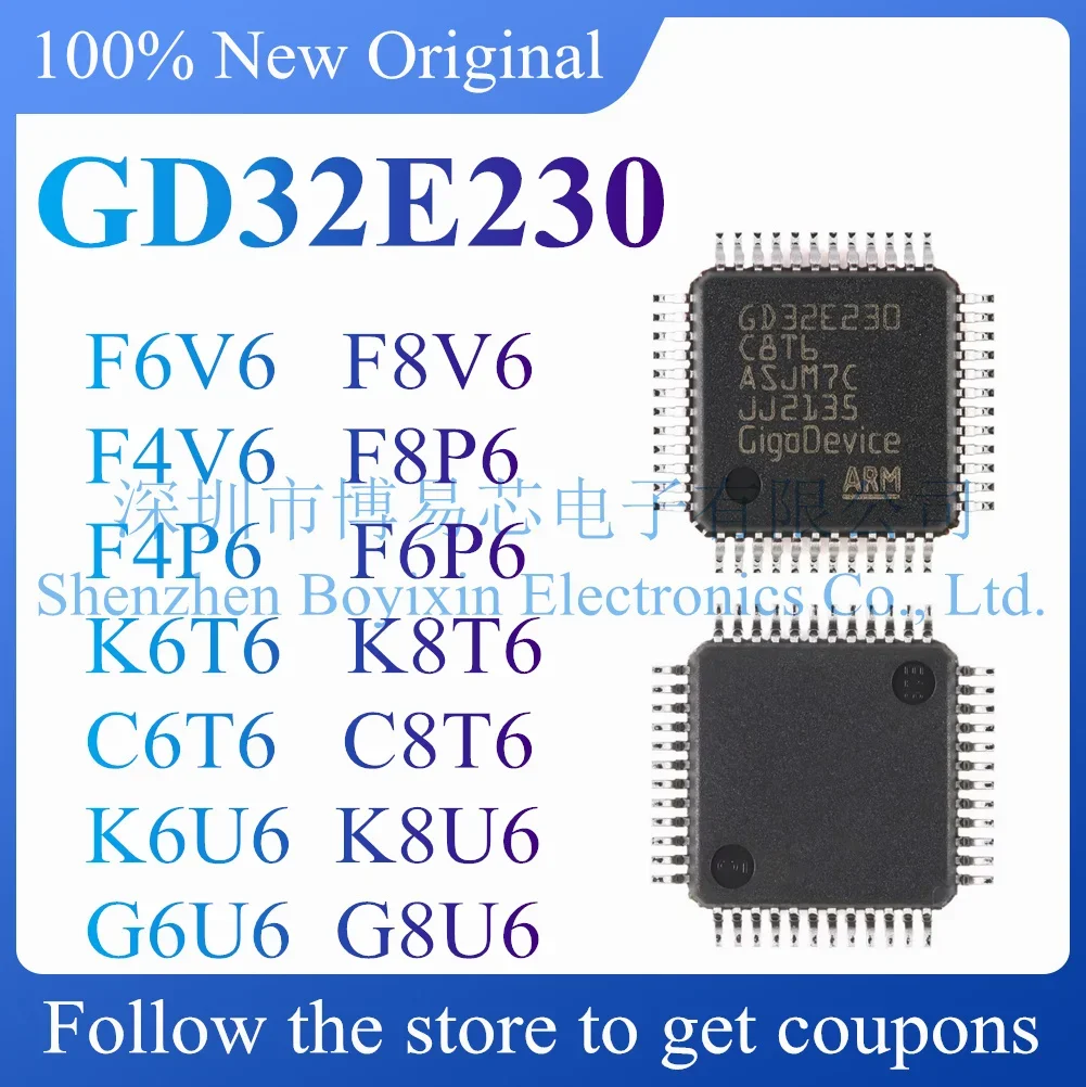 

NEW GD32E230F6P6 GD32E230K8T6 GD32E230C6T6 GD32E230K6T6 GD32E230K6U6 GD32E230C8T6 K8U6 G6U6 G8U6 F8P6 F8V6 F6V6 F6V6 F4V6.