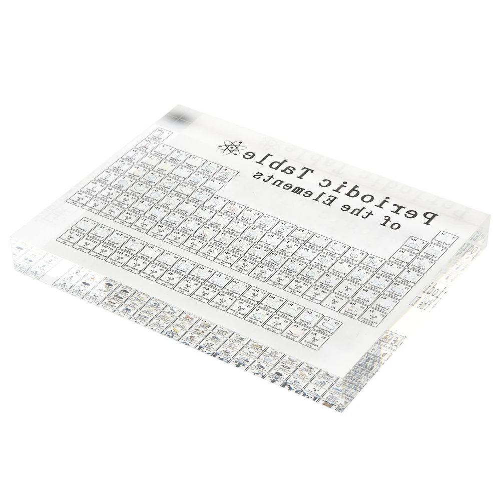 

Chemical Periodic Table With Element Transparent 85-bit Acrylic Display Home Decor Letter Samples School Science Teaching