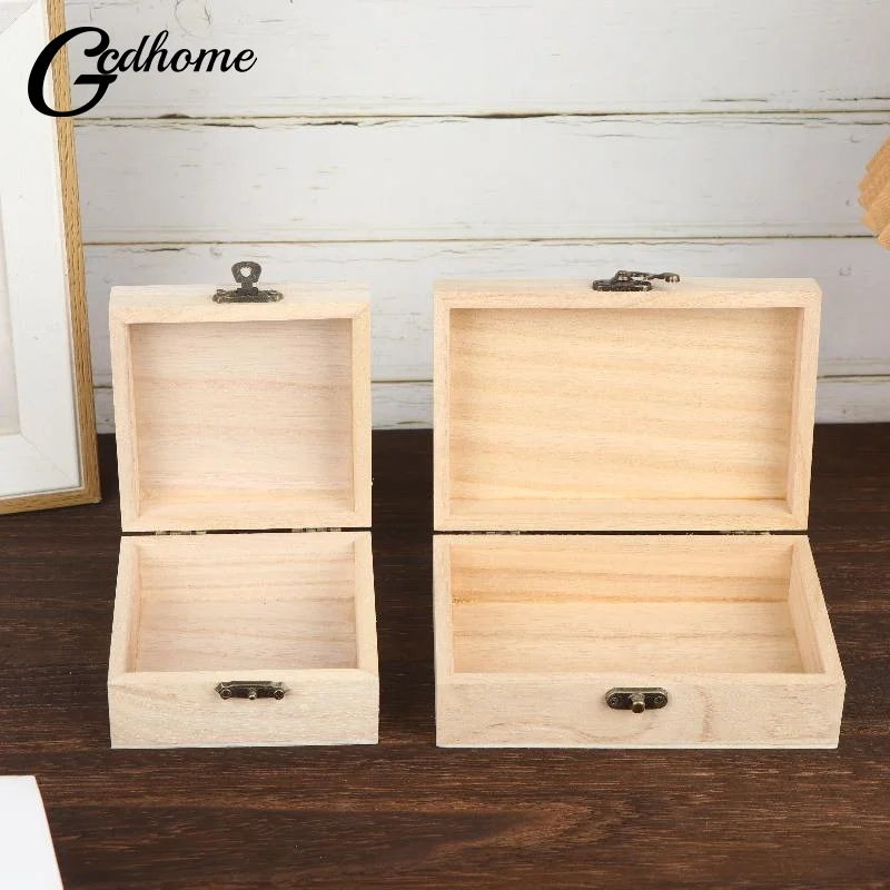 素朴なヴィンテージスタイルの木製収納ボックス、ヒンジ付き蓋付 - Art Craft Organizer のレビューと価格