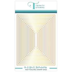 Tri S New 2023 A-2 Foil Borders Hot Foil Plate Metal Cutting Dies Scrapbooking For Paper Making Embossing Frame Card no Stamps
