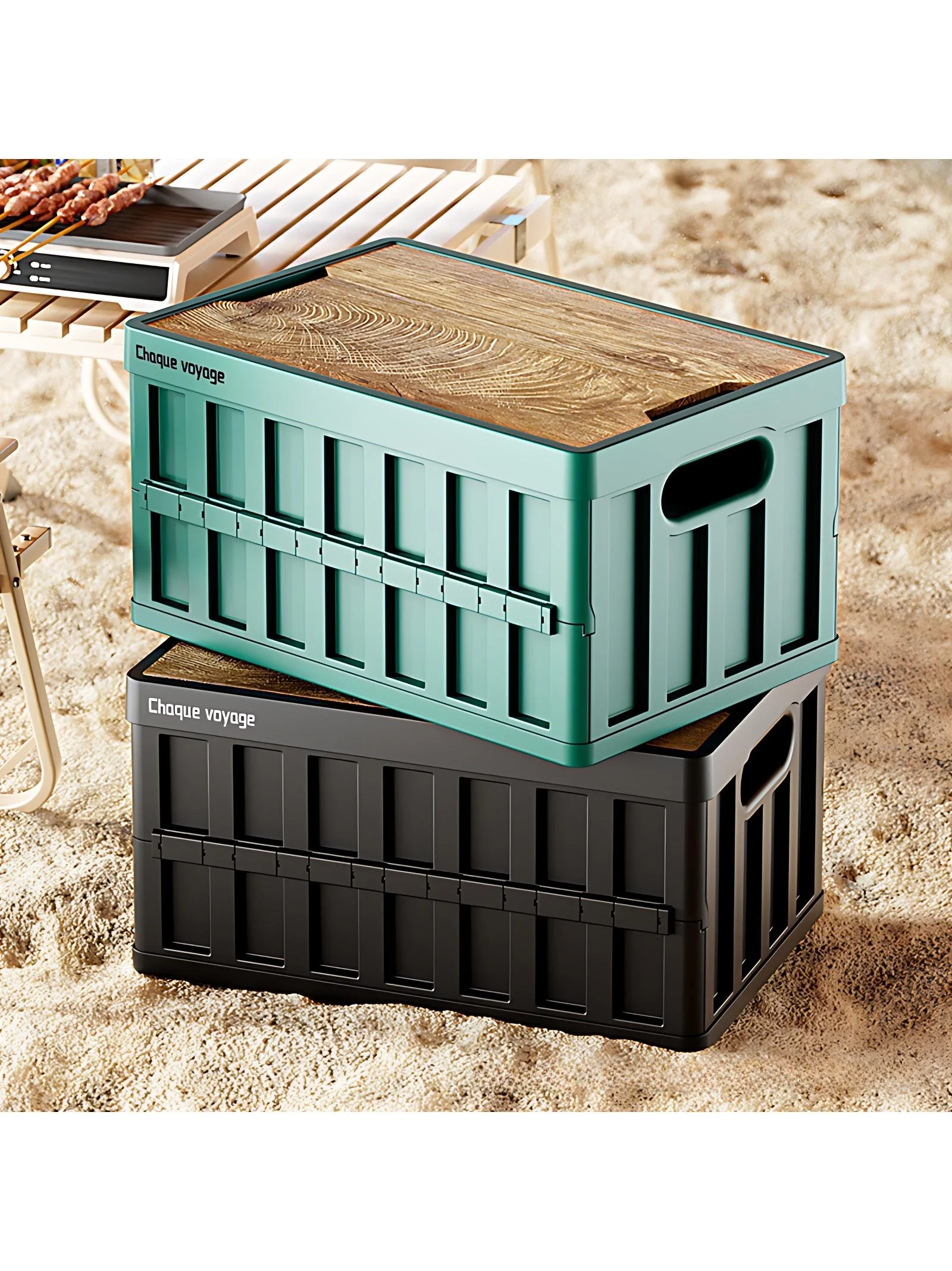 

Outdoor Cam Plastic Storage Box Toy Organizer Car Trunk Staable Container Large Size Medical Kit Js