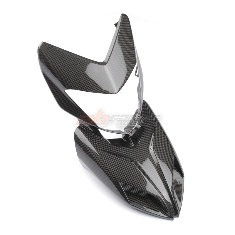 Upper Front Nose Headlight Fairing Cowl For Ducati Hypemotard 821 Hyperstrada Full Carbon Fiber 100%