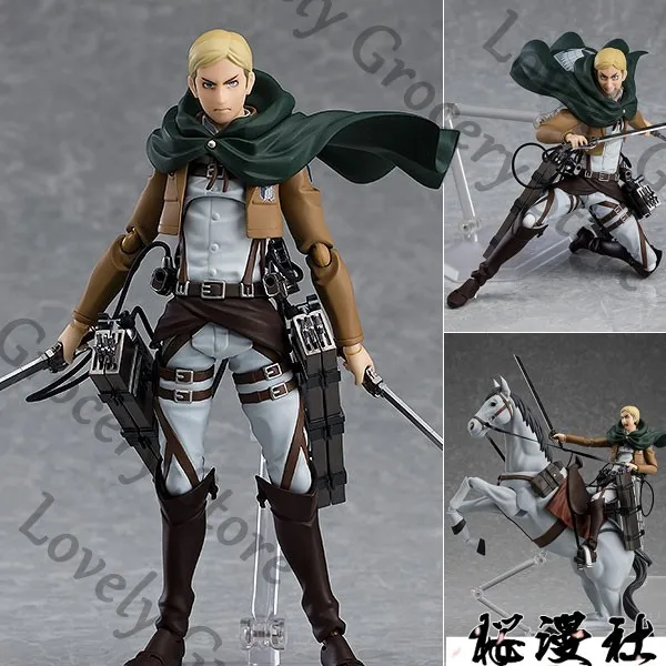 

150mm Anime Shingeki No Kyojin Attack on Titan Erwin Smith Cosplay Desktop Ornament Garage Kits Fans Cartoon Figures Model Gift