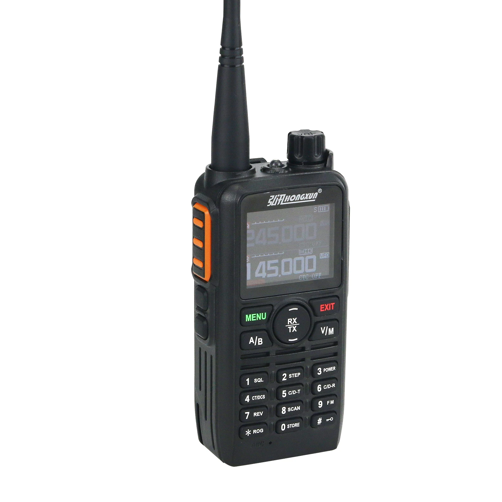 Walkie-talkie portátil de mano, Radio VHF UHF, 240 canales, color negro/rojo, UV-668, 5W