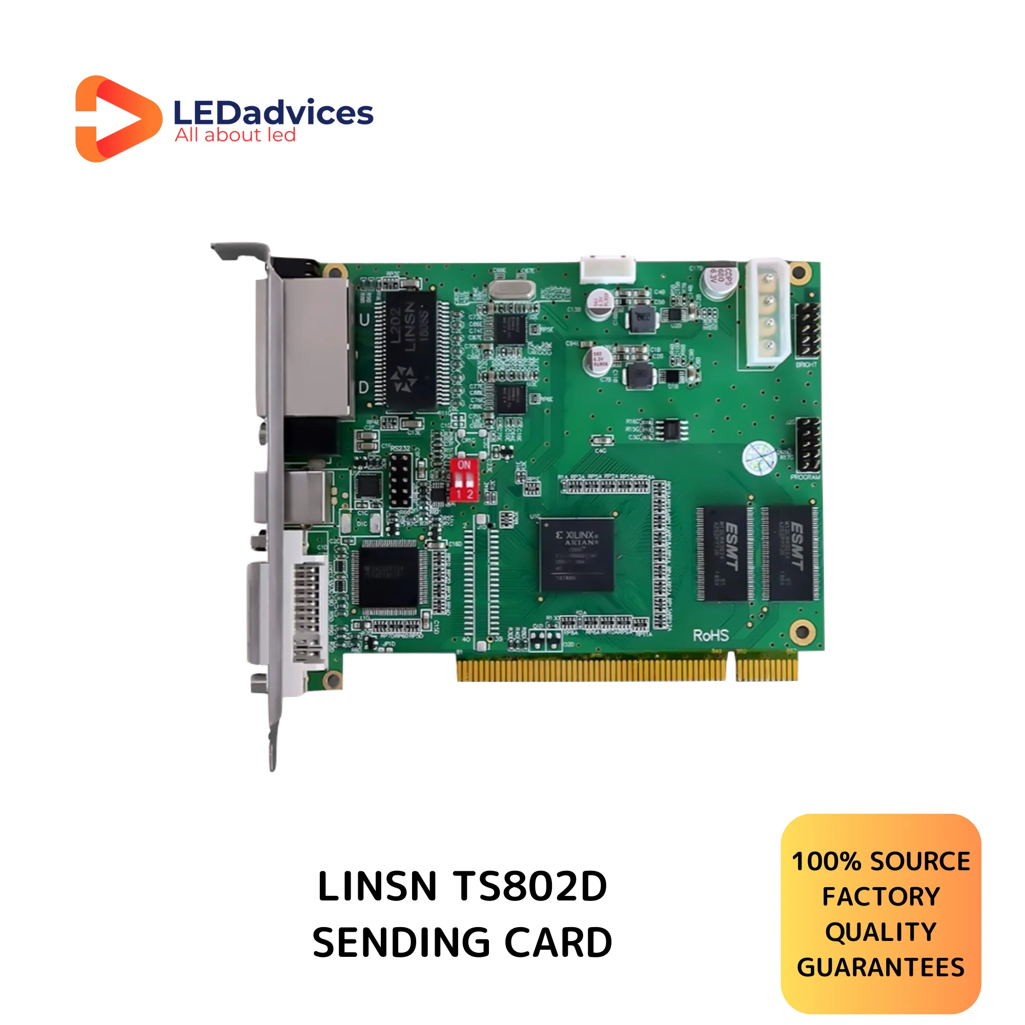 

Linsn TS802D Sending Card Full Color LED Controller Sender 2 Ethernet Ports LED screen Display Novastar MSD300-1