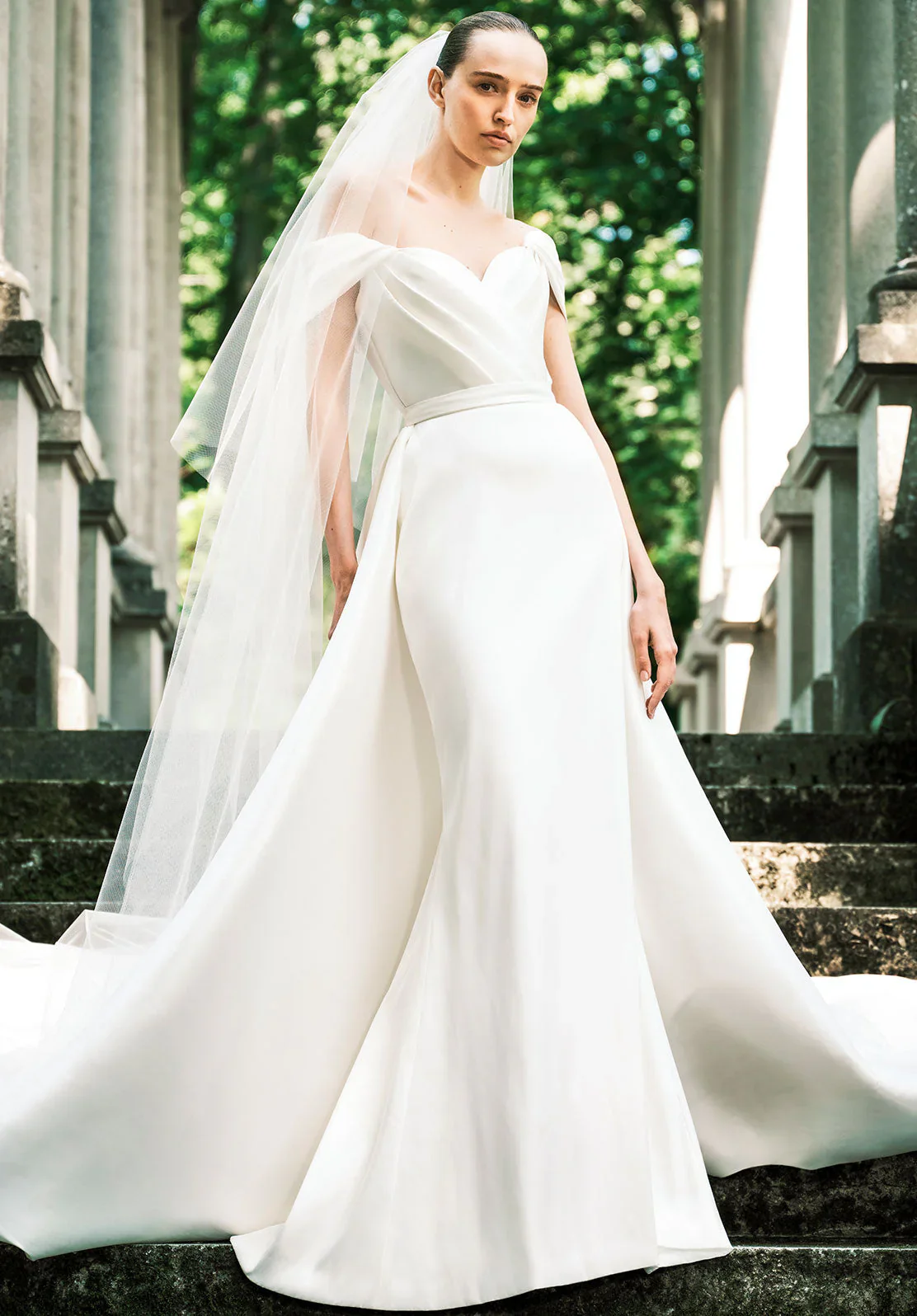 Vestidos De Novia Desmontables Satin Wedding Dress Abiti Da Sposa Sartoria Robe Mariee Sirene Novias Corte Sirenna 2 En 1 Novia