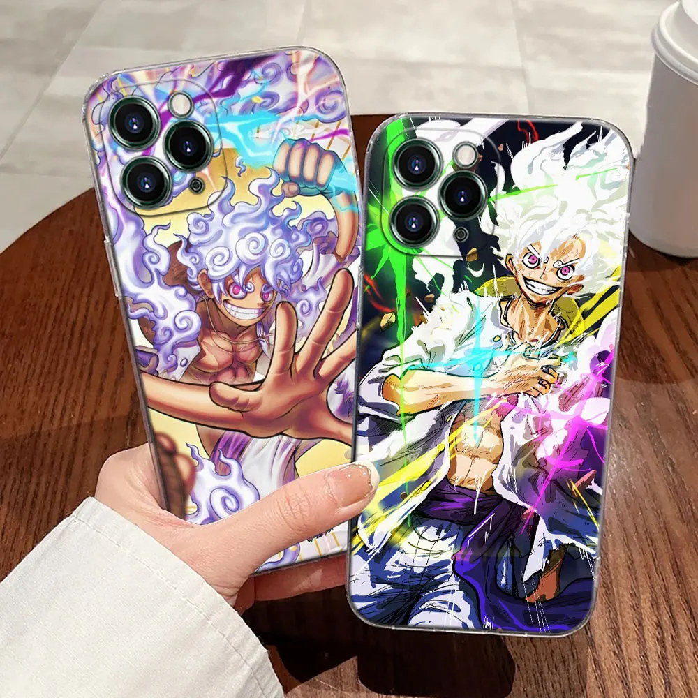 LUFFY GEAR 5 O-One Anime Pieces Cover Case For iPhone 18 17 16 15 14 13 12 11 Pro Max 16 Plus 18Pro 17E Air 16e Soft Phone Funda