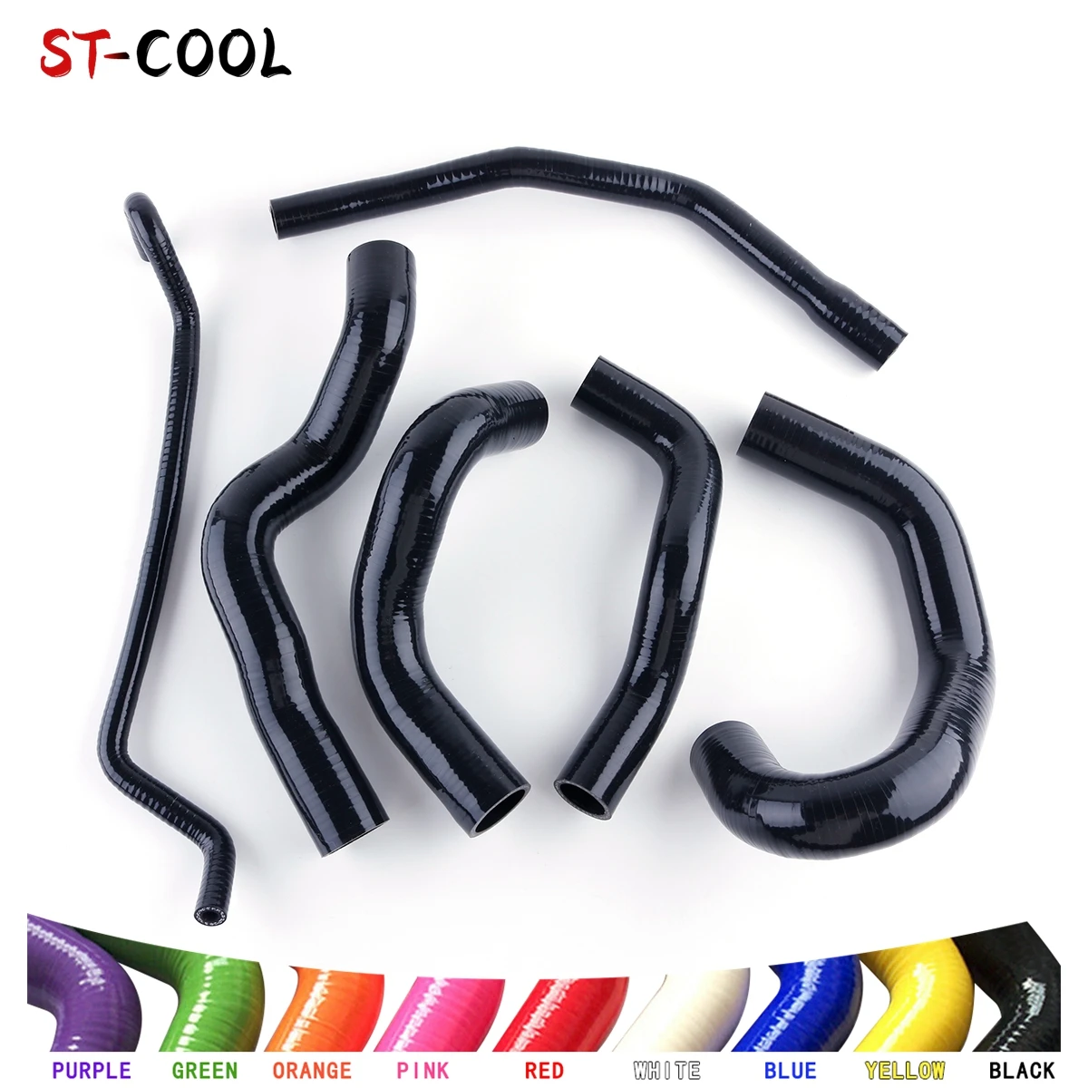 

For Ford Mustang GT 4.6L /Shelby 5.4L V8 MT 2005-2010 2006 2007 2008 2009 Radiator Silicone Hoses Kit Tube Piping 6Pcs 10 Colors