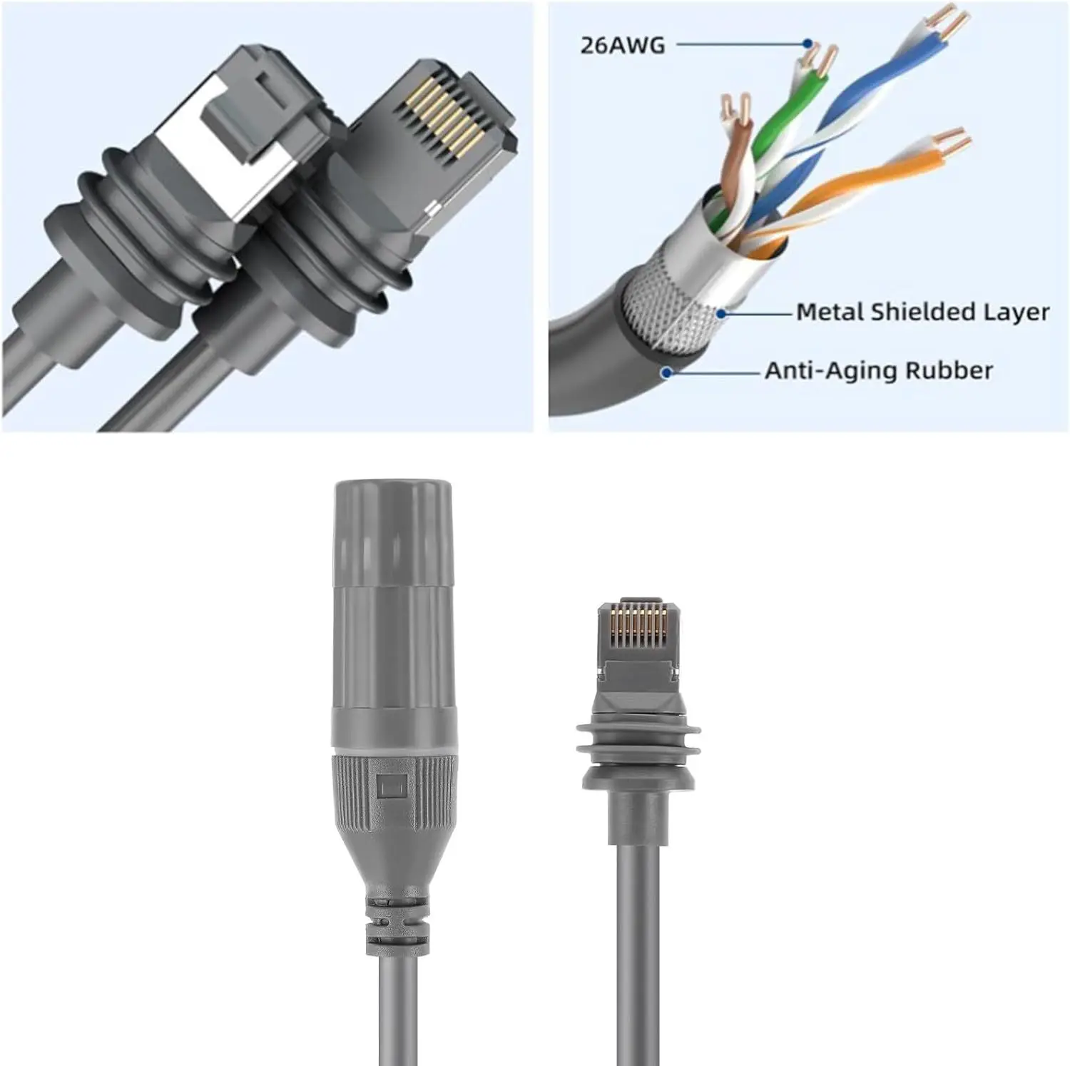 Для Starlink Satellite Gen3 V3 Ethernet-удлинитель-адаптер SPX к RJ45 Dish Router Gen 3, прямоугольный кабель спутникового преобразователя