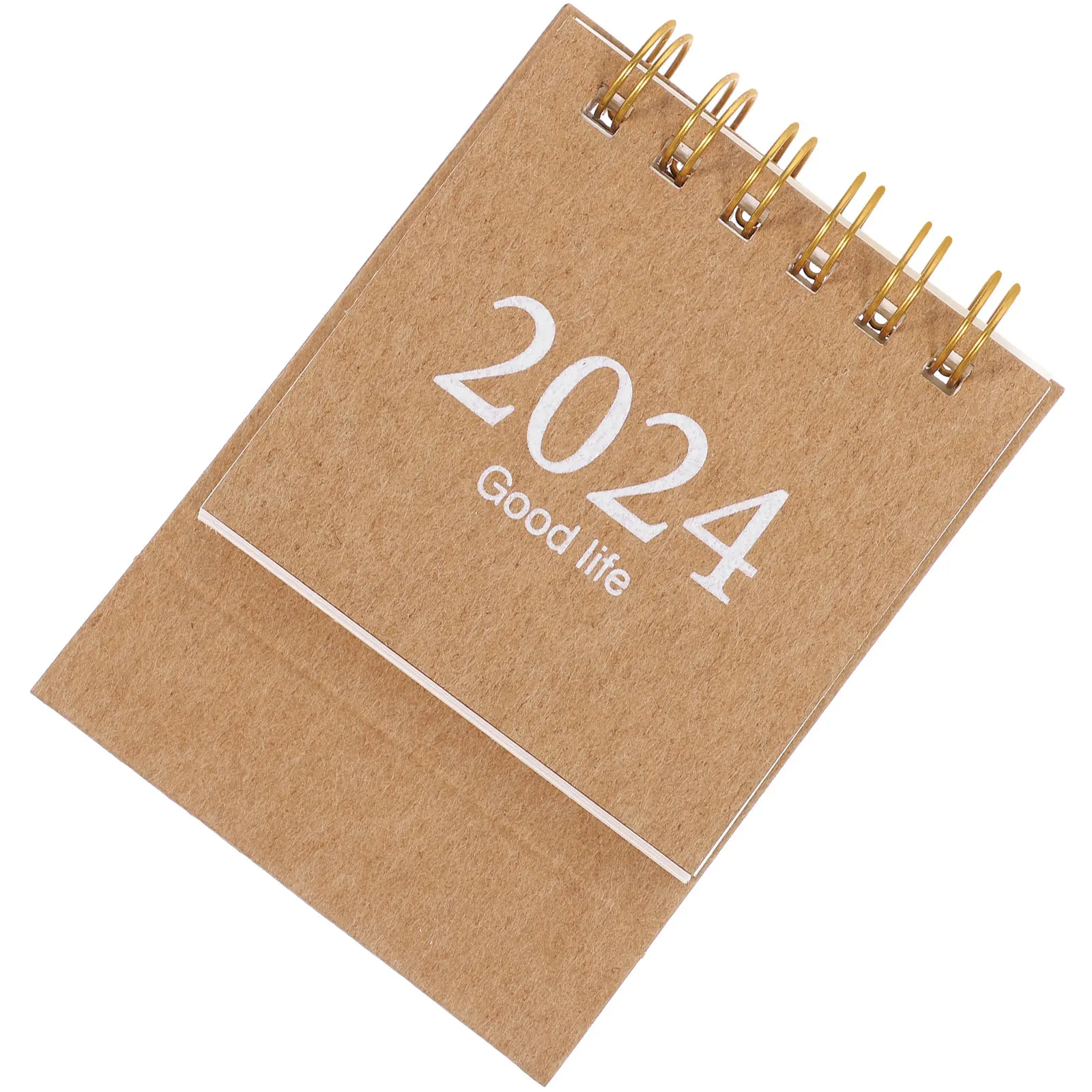 

Small Standing Desk Calendar 2024 Spiral Two-Coil Design Desktop Calendar Home Office Decorative Schedule Planner Countdown