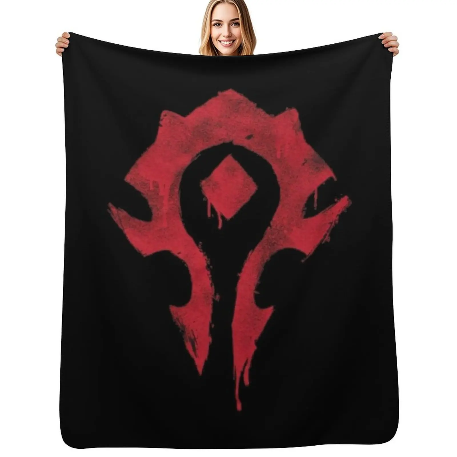 

The bloody horde logo Classic Throw Blanket Single Hairys Giant Sofa warm winter Blankets
