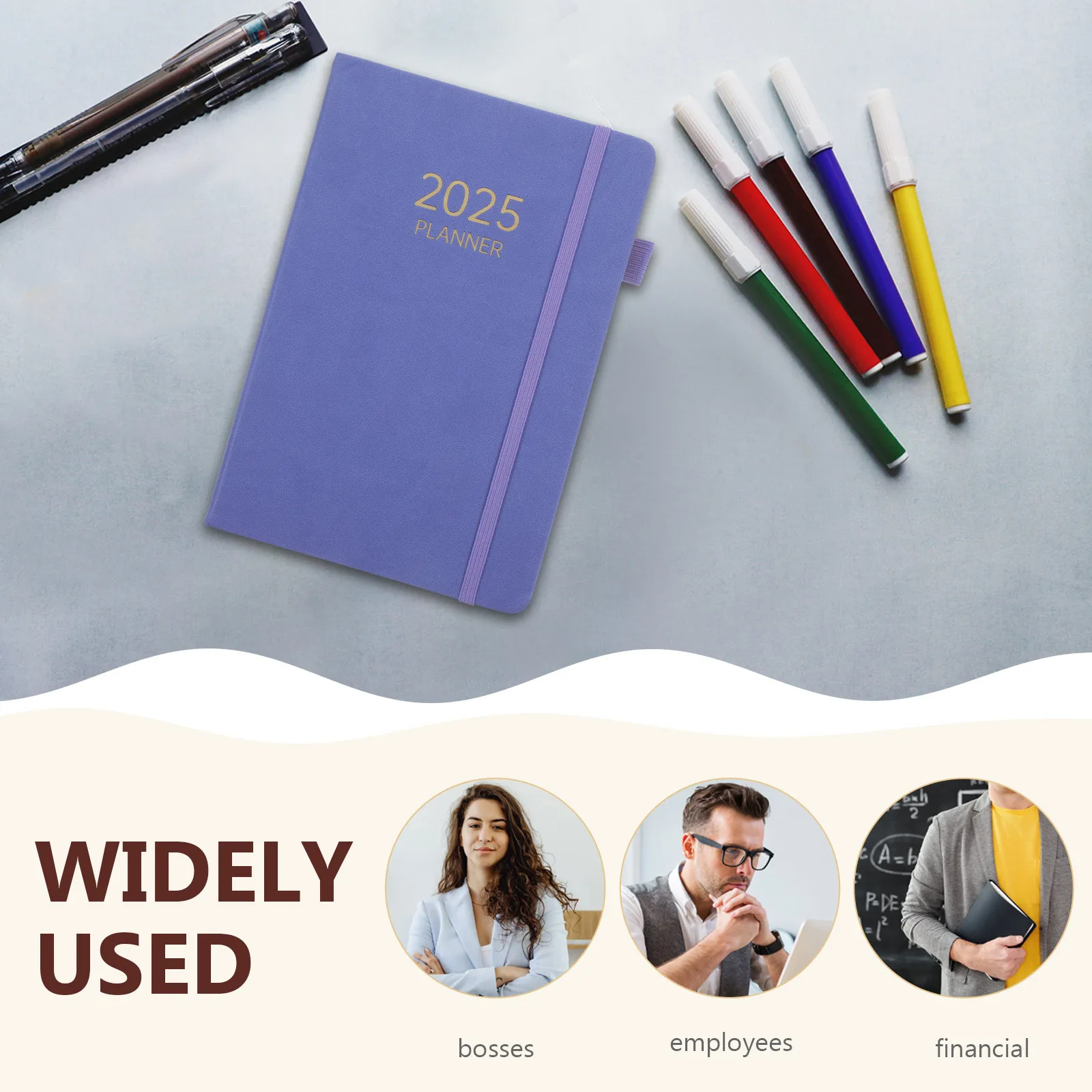Academic Planner Notebook A5 Portable Multifunction Organizer Office Accessory Daily Monthly Planner 2025 Time Management