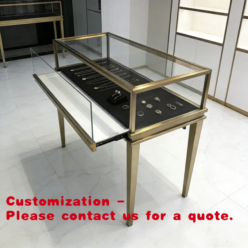 

custom.Luxury LED Lighting Jewelry Showcase Display Cabinet Mall and Retail Store Made From Aluminium and Glass