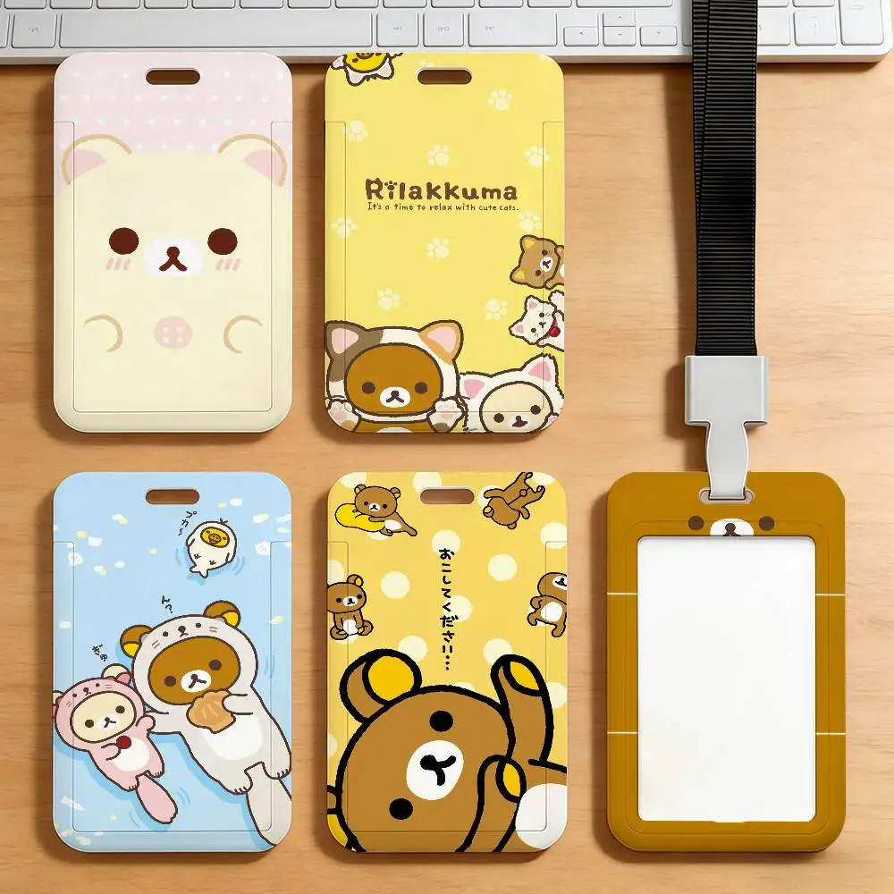 

Милый держатель для карт Kawaii R-Rilakkuma: для студенческих проездных, карт питания и проездных на общественный транспорт