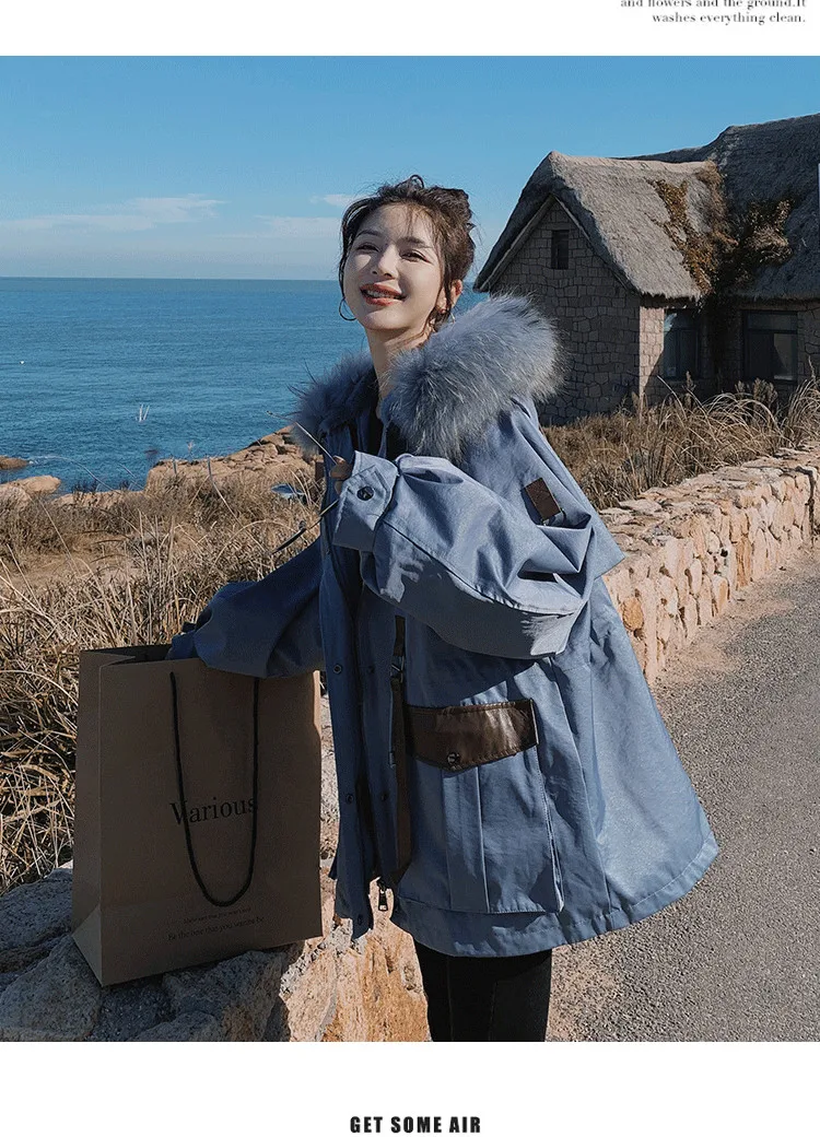 

Parkas Feminina Inverno Womens Fall Anti-Cold Medium-Length Lady'S Athleisure Warm Fashion Adjustable Travel Thermal Commute Hot