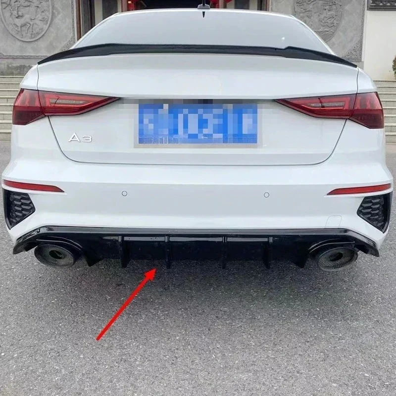 Rear Bumper Diffuser Lip Spoiler for Audi A3 Sport S Line 8Y S3 Sedan 2021-2024 Rear Protector Guard Aprons Car Accessories