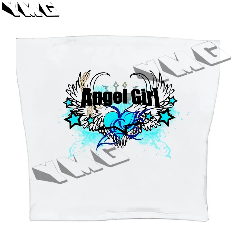 Camiseta de manga corta Harajuku retro ajustada, retro gótico americano de los años 2000, ropa superior Emo de los años 90, camiseta con estampado de letras Y2k