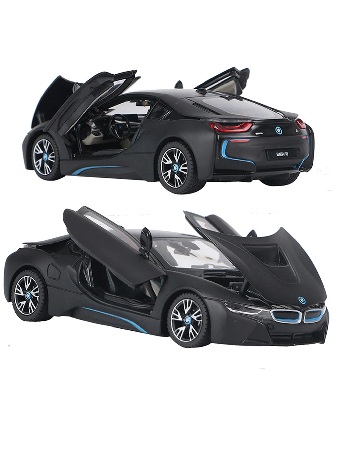 

Rastar 1:24 BMW I8 model car, zinc alloy metal decoration, collectible gift car