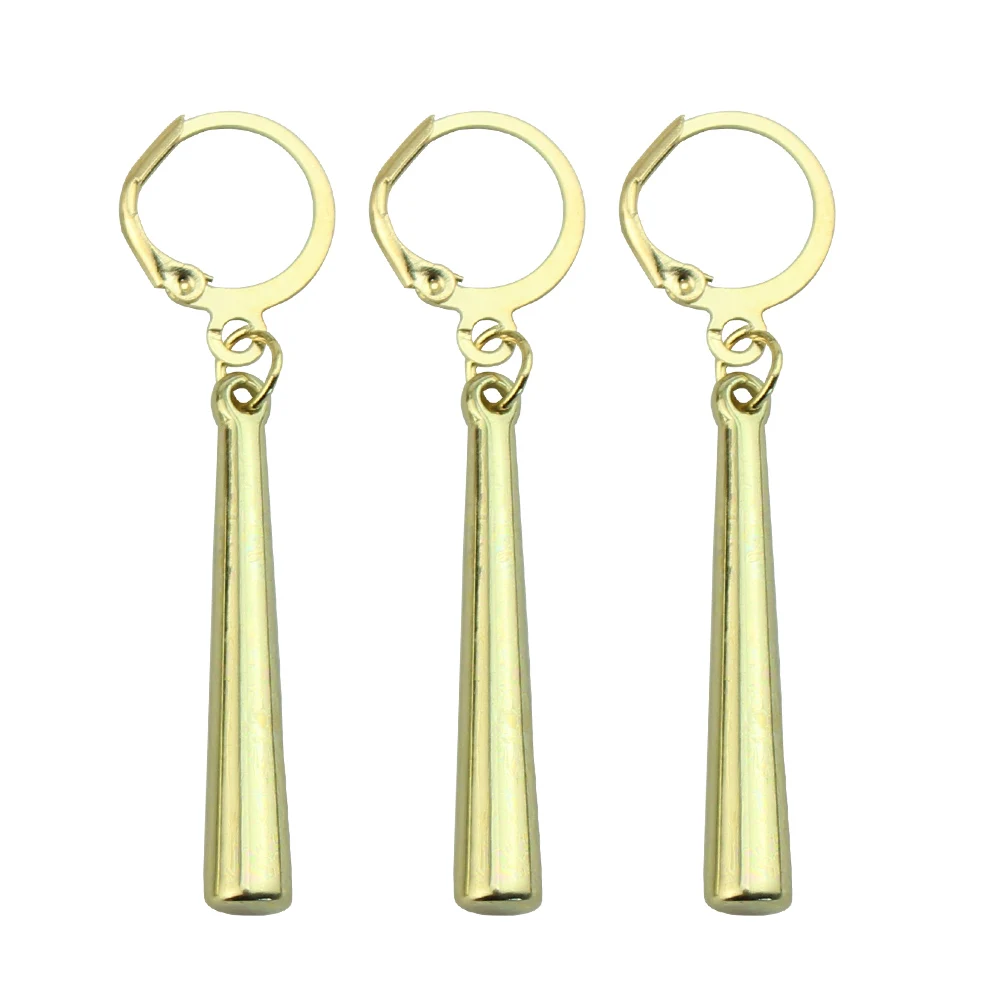 أنيمي رورونوا زورو تأثيري أقراط سورون الأذن كليب الذهبي الفضة اللون قلادة هوك أقراط للنساء الرجال المجوهرات المشجعين الهدايا