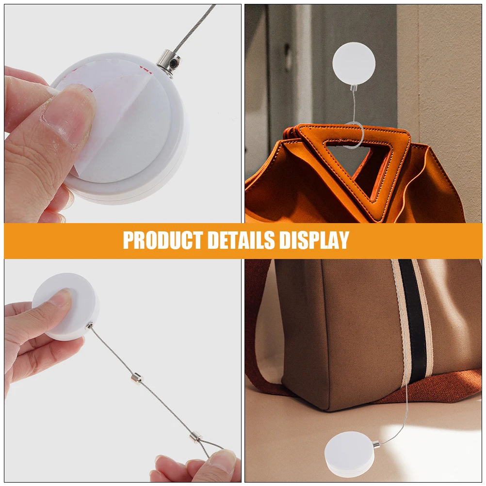 

1 Set Retractable Security Cable Lock Steel Wire Anti-Theft Rope Lock For Bikes Vr Digital Devices Automatic Rewind Durable Abs